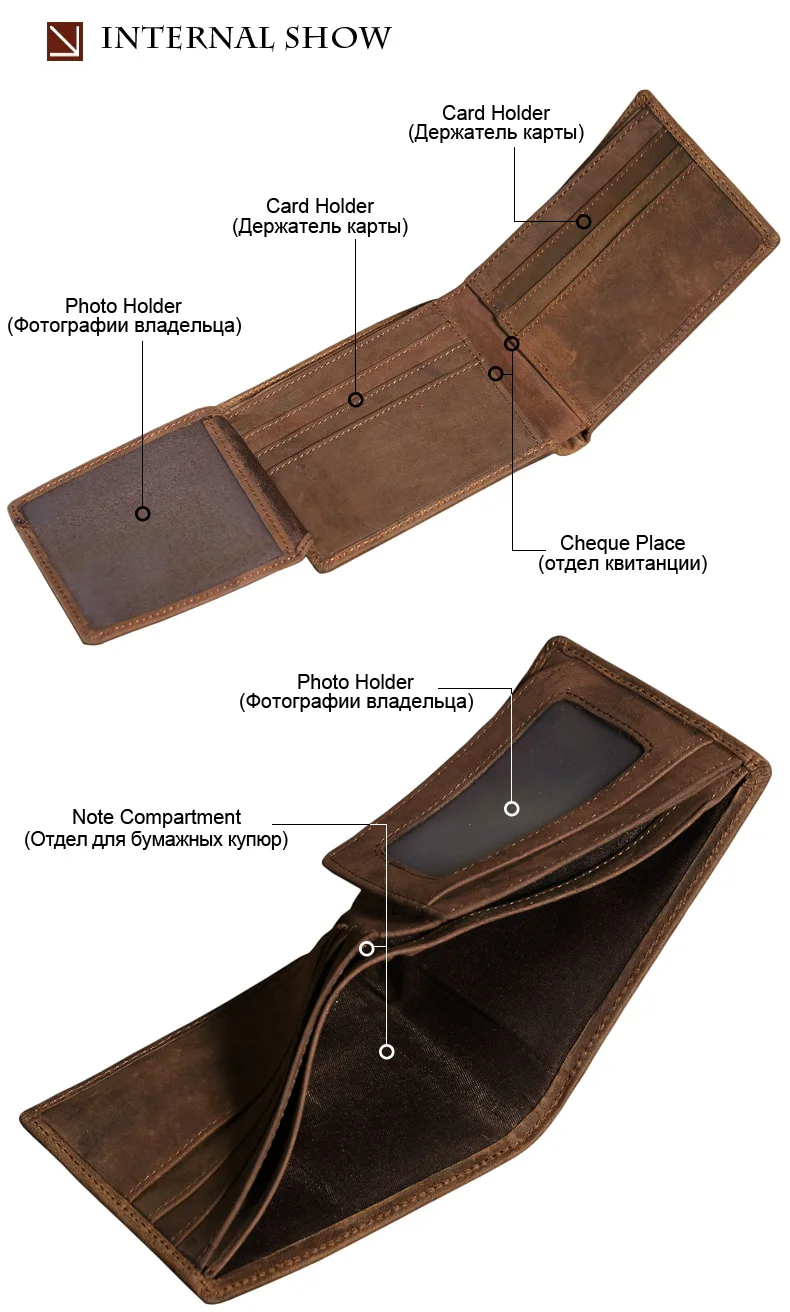Men genuine leather wallet 12-1