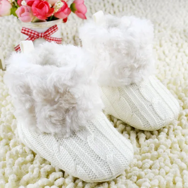 Baby Kid Knitted Fur Snow Boots