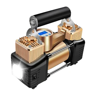 

12V 200PSI Multifunctional Double Cylinder high power Potable Air Compressor Pump Metal Cylinder Car Tire Tyre Inflator