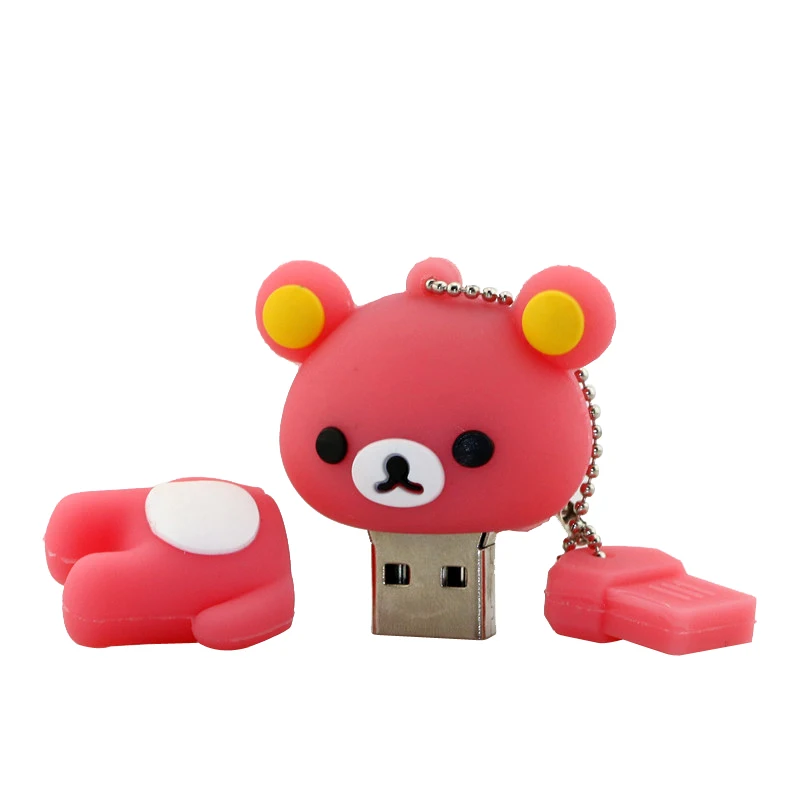 Милый флеш-накопитель Rilakkuma Bear стиль USB флеш-накопитель карта памяти U диск 4 ГБ 8 ГБ 16 ГБ 32 ГБ 64 Гб 128 Гб