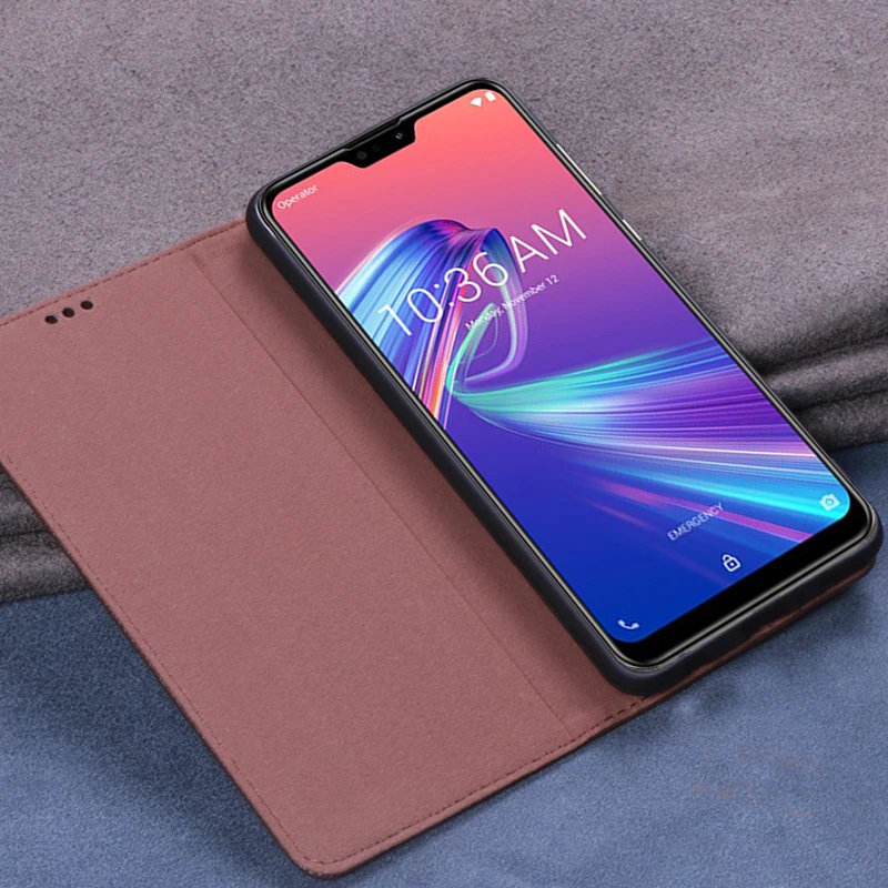 Роскошный кожаный чехол RYKKZ с откидной крышкой для ASUS ZenFone Max Pro (M2) ZB631KL 6 3 ''