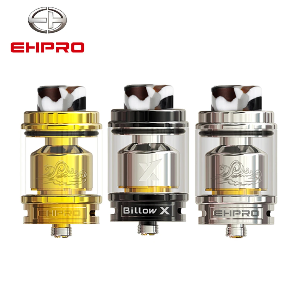 

Original Ehpro Billow X RTA 4ml/5ml 510 Thread Atomizer DIY Dual Coils Electronic Cigarette Vaporizer Adjustable Airflow Vape
