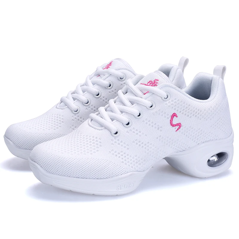Dancing Shoe Woman Female Adult Square Dance Soft Bottom Flying Shoes Sneaker Breathable Women Shoes Weaving Jazz Square