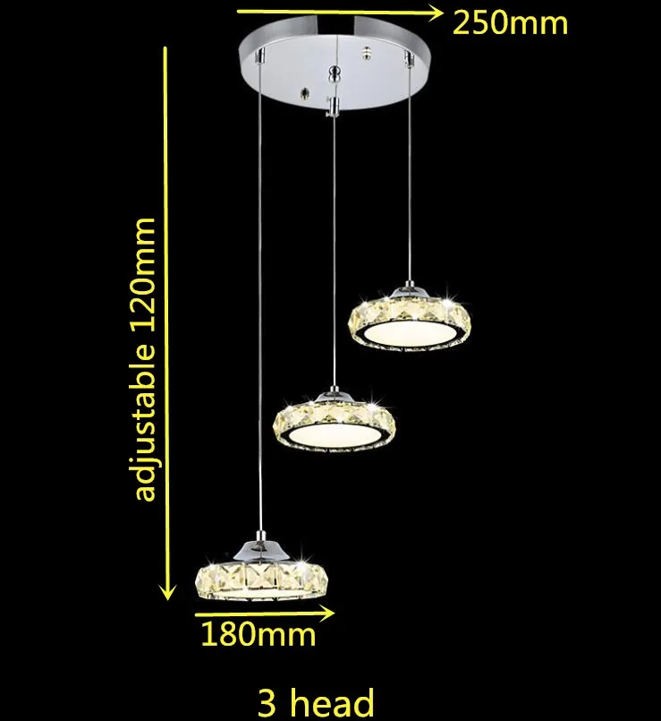 Lustre de Cristal Luminária de Cristal Pingente de Diâmetro Moderno Lâmpada Led Ac110-260 Luz 4 Cheap Lustres