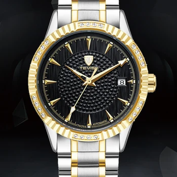 

Tevise Top Brand Automatic Self-wind Man Men Mechanical Luminous Steel Watch Auto Date Watch Alloy Male Clock Relogio Masculino