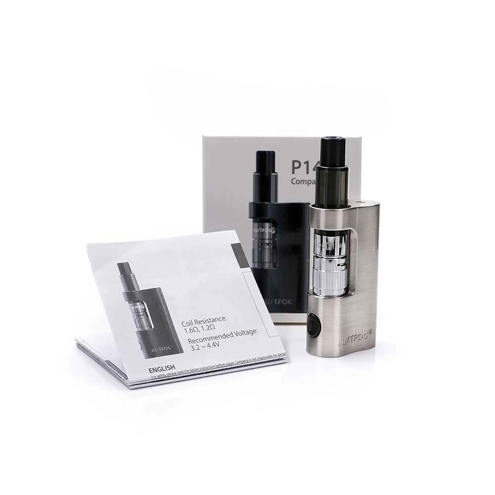 

original JUSTFOG P14A Start Kit Electronic Cigarette Vape Pen Kit 900mAh Battery Built-in 1.9ml Tank Childproof Opening System