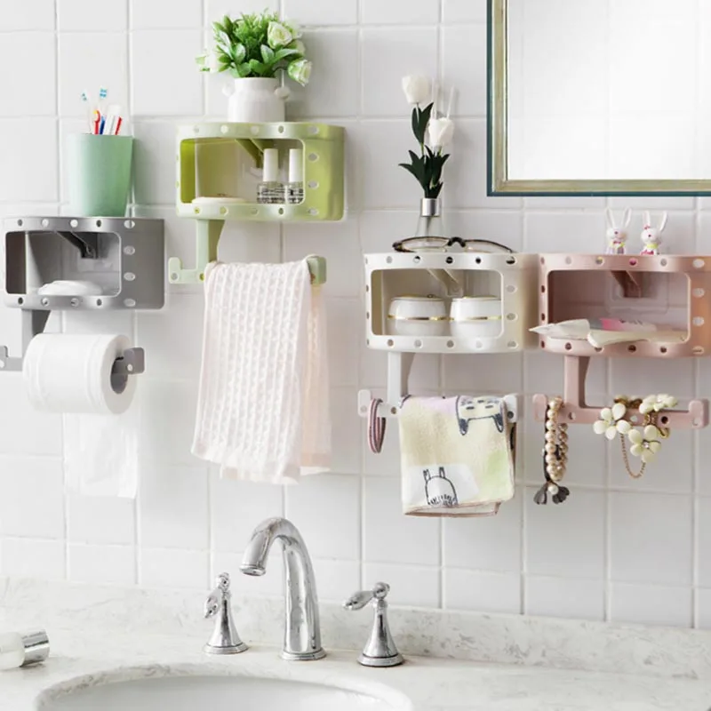 

Concise wall mounted toilet paper holder Bathroom fixture Stainless Steel roll paper holders With Phone shelf 8