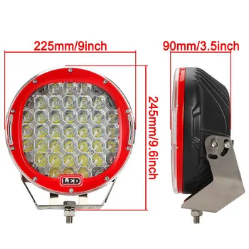 

2pics 185W High Power LED Work Light spot / Flood Lamp Driving lamp for ATV Ranger 4X4 Offroad Tractor Truck boat red black