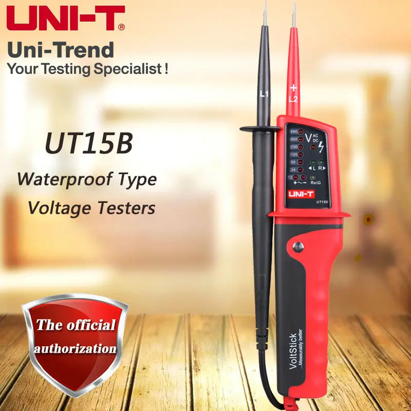

UNI-T UT15B Waterproof Voltage Tester / On-Off Test / Single-piece Pen Measurement / Low Battery Display