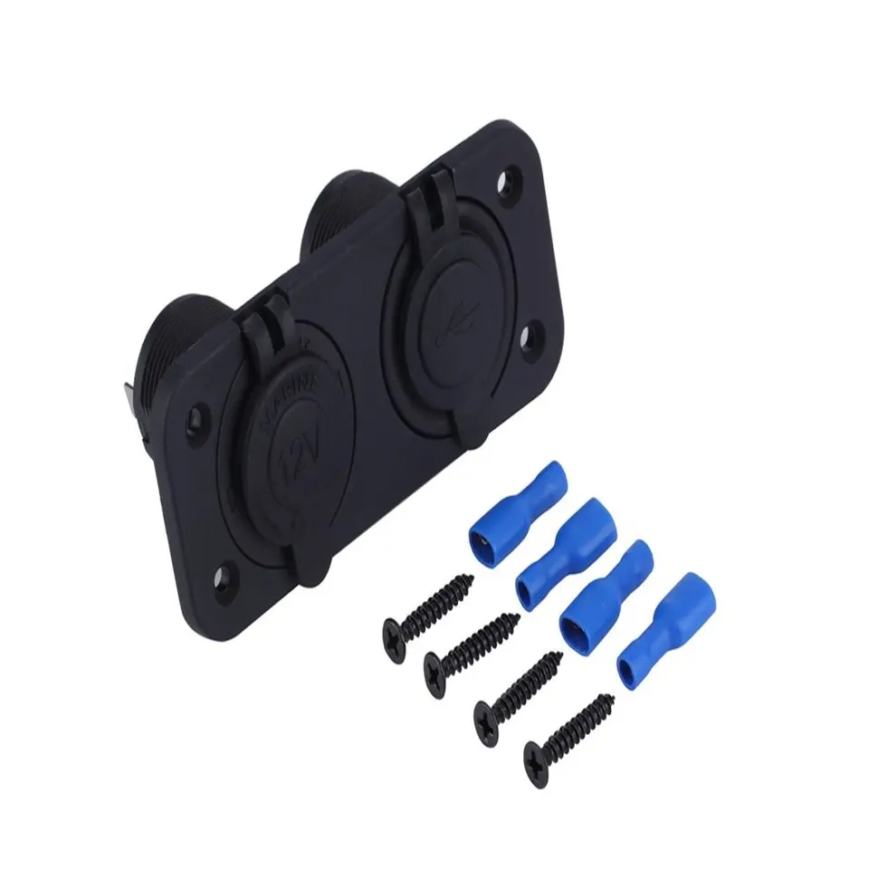 

10pcs Dual USB Car Cigarette Lighter Socket Splitter 12V Charger Power Adapter Outlet