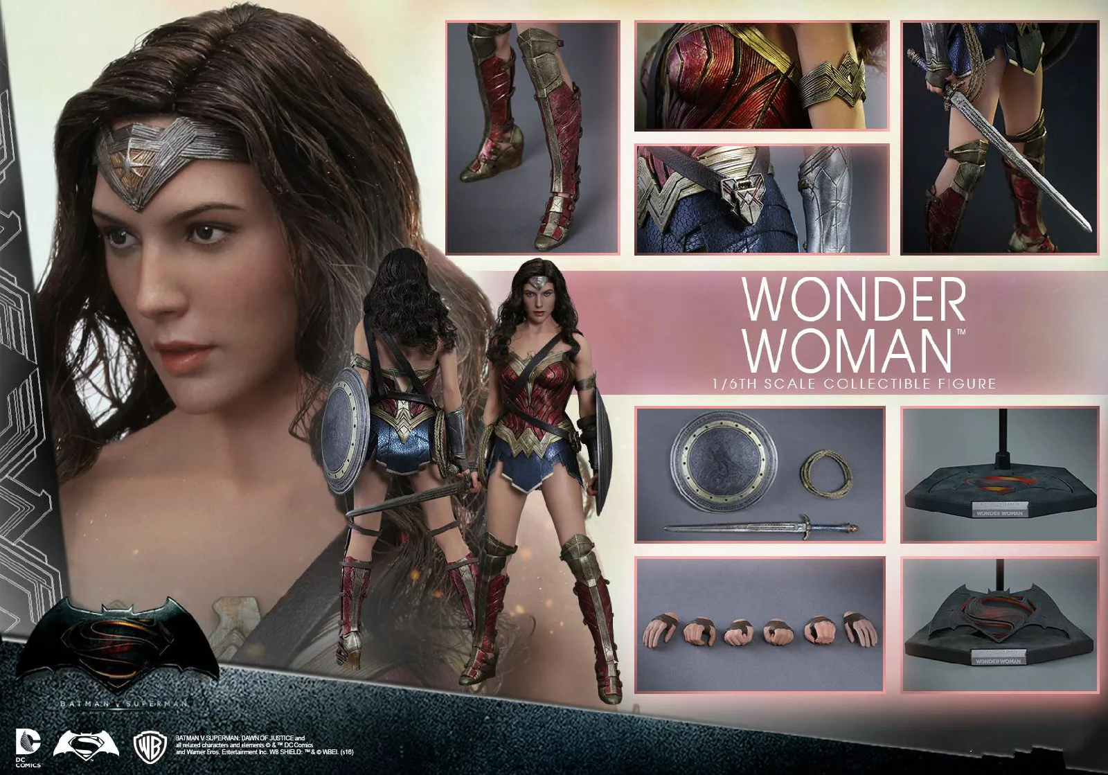 

[ESTARTEK] HT 1/6 MMS359 Batman Vs Superman Dawn of Justice Wonder Woman Gal Gadot 12" Collectible Action Figure