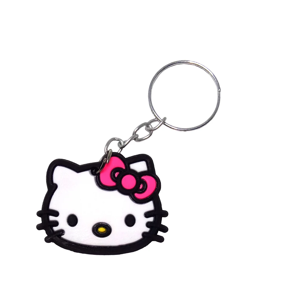 Llavero de silicona Anime llaveros llavero bolso llavero porte clef marvel llavero stitch chaveiro hello kitty cat