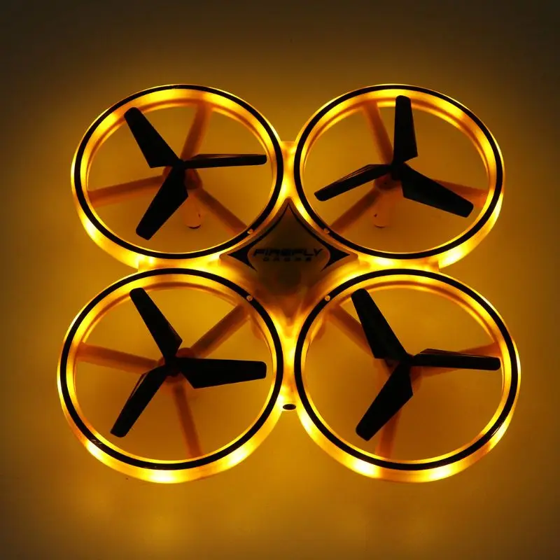 

Four-Axis Aircraft Pneumatic Remote Control Smart Watch Drone Quadcopter with LED Lights for Gesture InteractionToy ChildrenGift