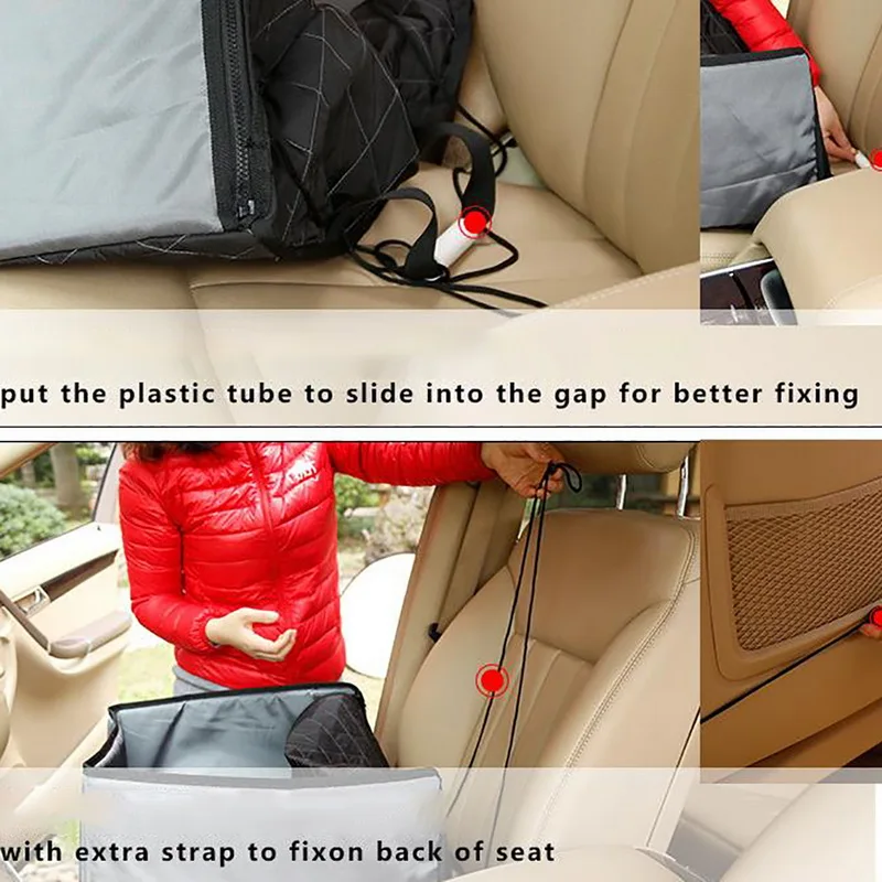 Pet Car Seat Front Seat Cover for Dog Cat, Portable 2-in-1 Dog Seat Protection Non-Slip Waterproof with Safety Belt