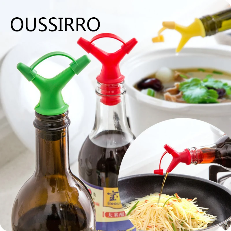 Silicone Double Soy Sauce Liquid Red Wine Pourers Flow Wine Bottle