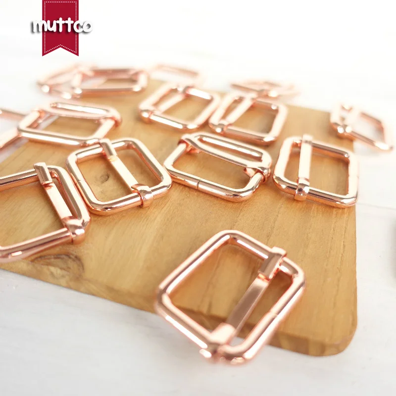 

DIY Dog Collar 2.5cm rose golden adjustable backpack straps sustom made wrapping tape connect buckle adjustable buckle LXK-010