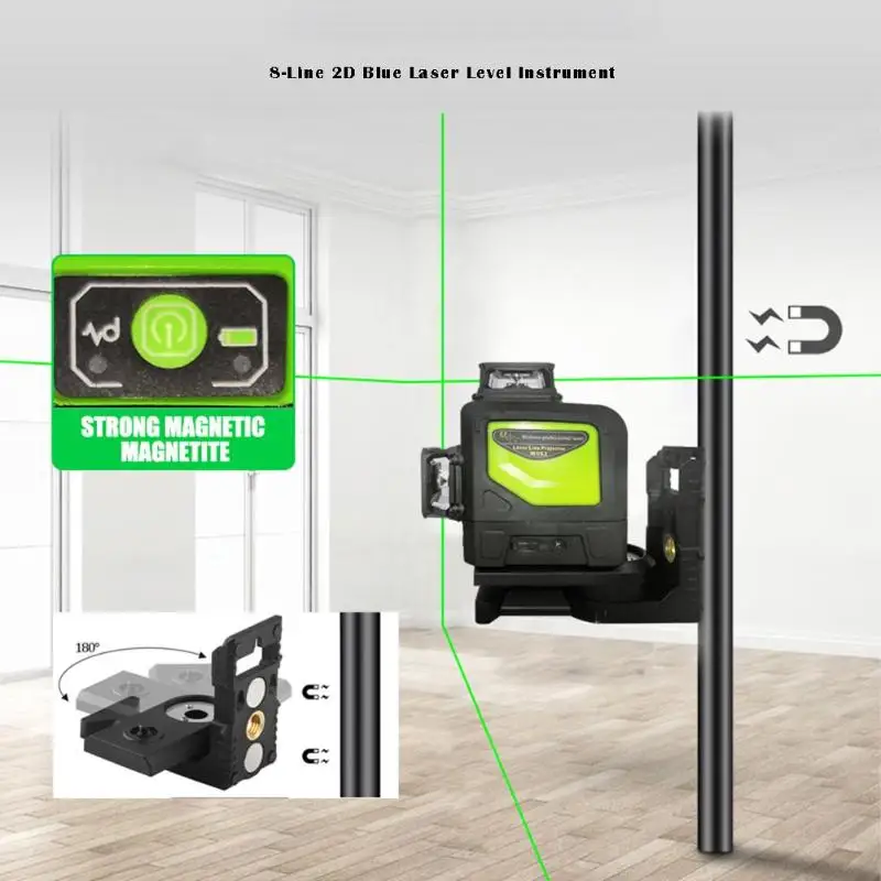 

8/12 Lines High Precision Self-leveling Blue Laser Level 360 Horizontal Instruments