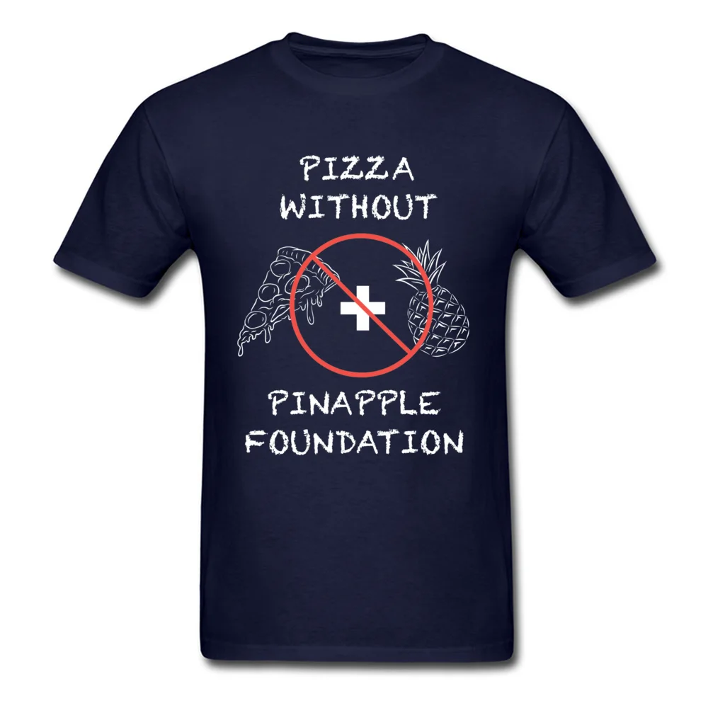 Faddish Men T Shirts O-Neck Short Sleeve Pure Cotton Pizza Without Pineapple 11428 Tops & Tees Casual Tops & Tees Pizza Without Pineapple 11428 navy
