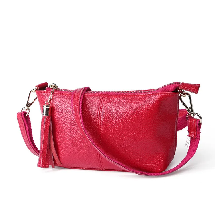 Модная мягкая натуральная кожа женская сумка через плечо женские маленькие сумки для муфт классический подарок вечерние сумочки - Цвет: rose