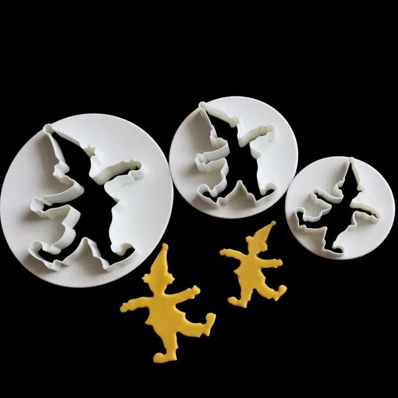 

LIXYMO 3pcs/set Circus Clown fondant molds cookie biscuits cutters Sugar craft DIY moulds embossers cake Decorating tools
