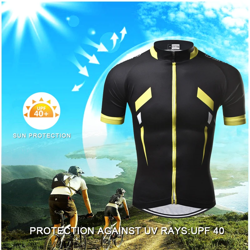 Uhtxhu лето трикотаж мужчин горный велосипед Костюмы MTB велосипедный спорт одежда