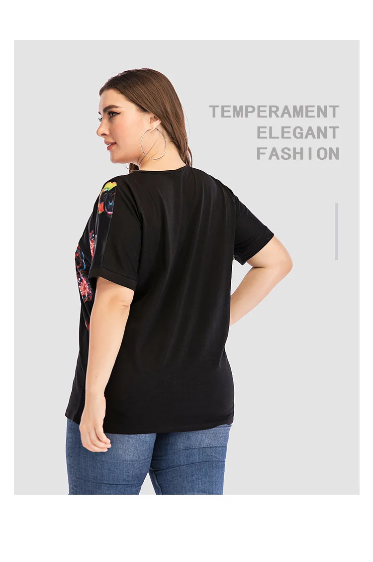 TUHAO, летняя блузка, рубашки для женщин, большой размер 5XL 4XL 3XL, черная уличная одежда для отдыха, короткий рукав, свободные женские блузки LZ16