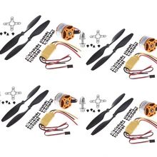 4 компл./лот Универсальный Квадрокоптер с дистанционным управлением части комплект 1045 пропеллер с вращением по часовой стрелке и против часовой стрелки) 1 пара)+ hp 30A бесщеточный ESC+ A2212 1000KV бесколлекторный бесщеточный двигатель