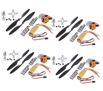 

4set/lot Universal RC Quadcopter Part Kit 1045 Propeller(1pair) + HP 30A Brushless ESC + A2212 1000KV Outrunner Brushless Motor