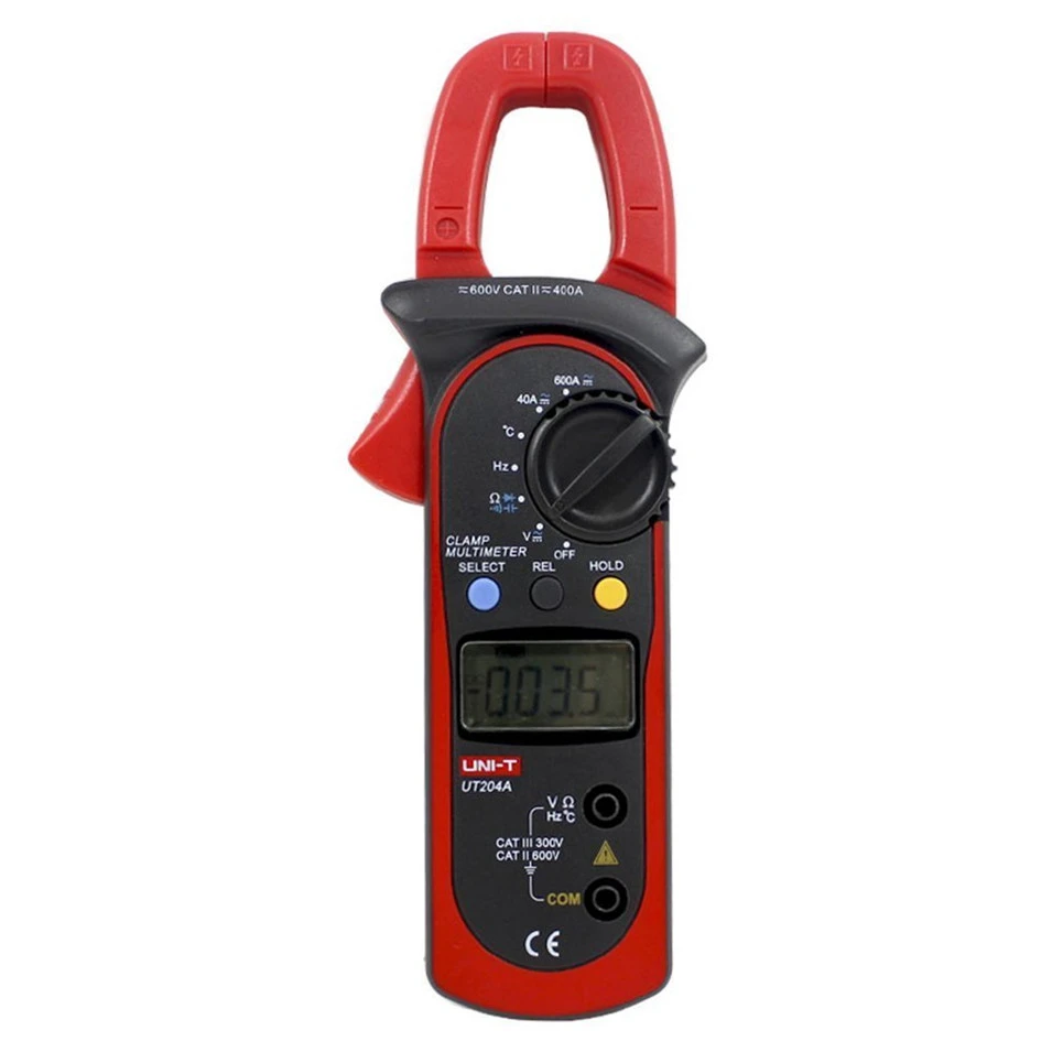 

UNI-T UT204A DC/AC Voltage Current Digital Clamp Meter with Resistance, Capacitance, Frequency and Temperature Measurement