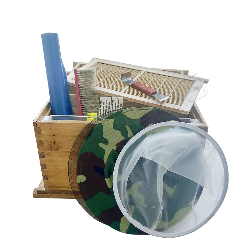 

Chinese Fir Bee Hive Beekeeping Equipment Full Set Tools Standard Wax Waterproof Antiseptic Beekeeping Bees Box Honey Beehives