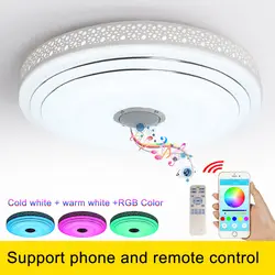 219 RGB led прикрепляемый к потолку огни с Bluetooth и музыкой 90-260 в современный 36 Вт светодиодные плафоны для 5-15квадратных метров детей