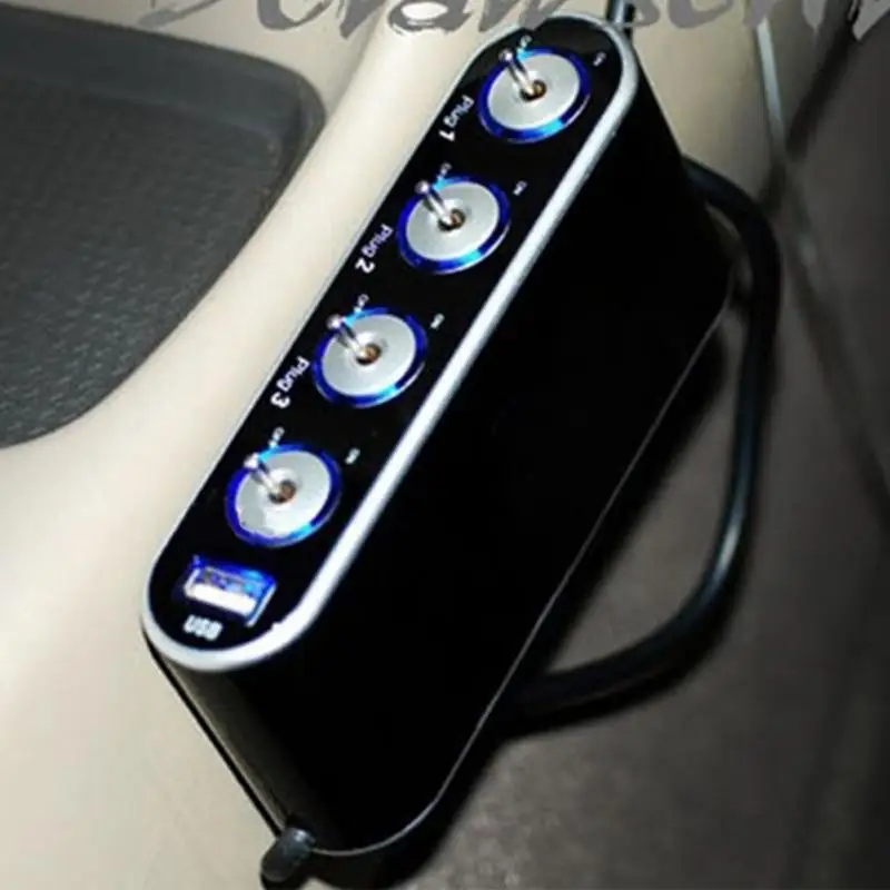 Автомобиль Авто Зажигалка для сигарет розетка разветвитель + Порты USB переходник