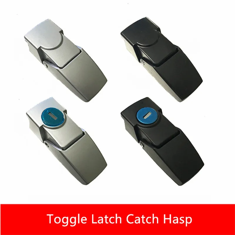

Box Case Toggle Latch Hasp with key Latch Cabinet Hinges Iron Hardware Furniture Accessories