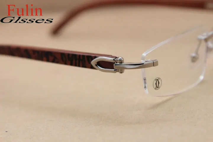 Wood Rimless Eyeglasses T8100905 