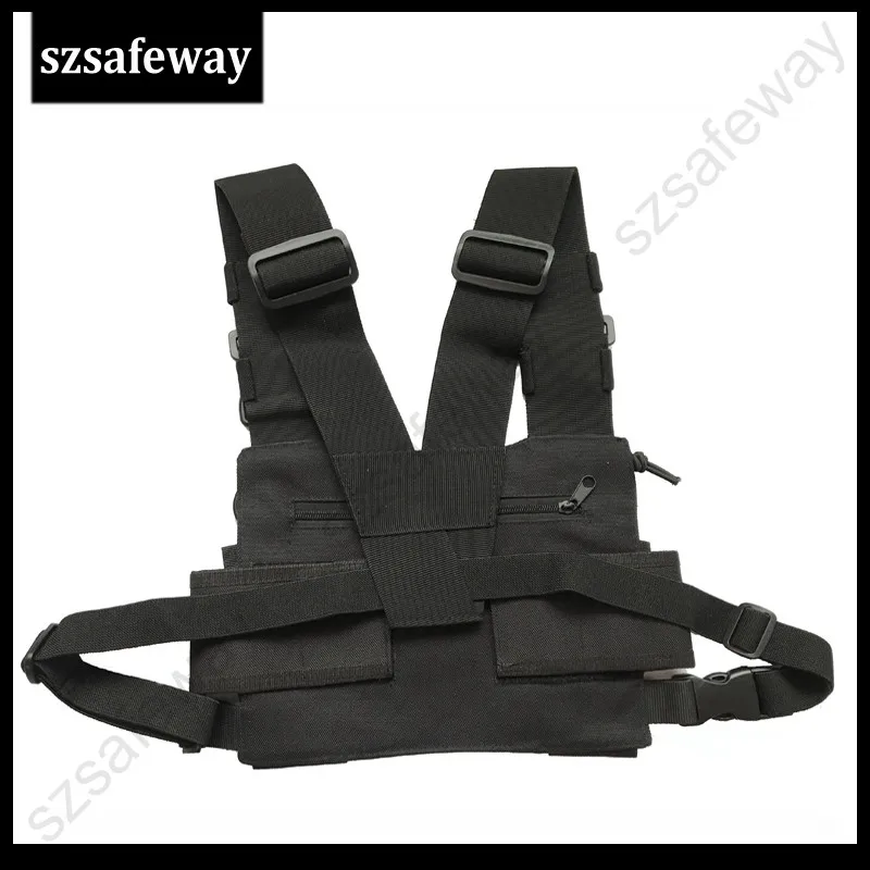 New Two way radio Chest Pocket Pack Backpack Handset Radio Accessory Holder Bag Carry Case for 3