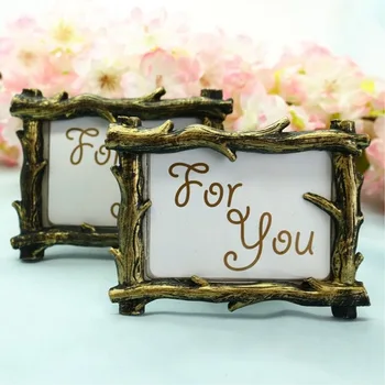 

New arrival free shipping 30pcs/lot resin flower branch photo frame wedding place card holder event party table decorations