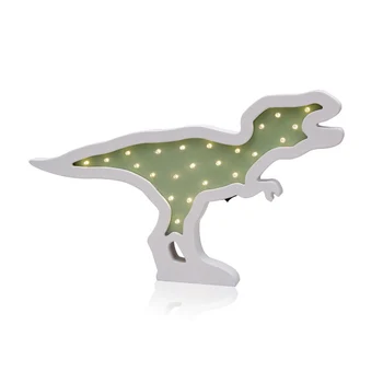 

Home Decor Accessories Creative Wood Dinosaur LED Night Light Ornaments LED Lamp Children Toy Gifts Wall Hanging Decor