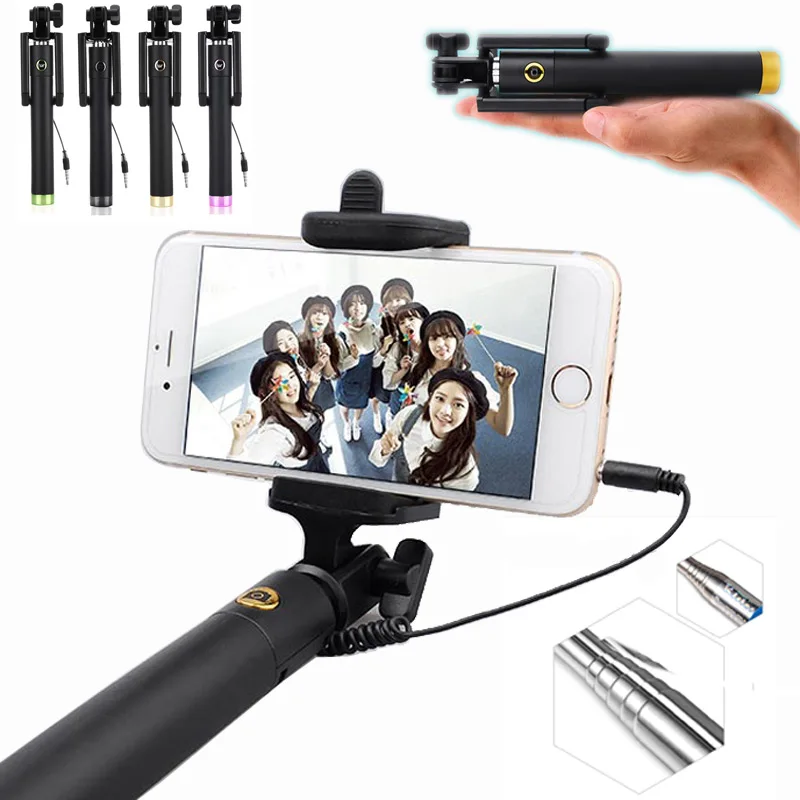 Selfie Stick Case For iPhone 4S 5S 6 6S 7 Plus Samsung Galaxy S7 S6 Edge Grand Prime G530 J5 Xiaomi Redmi 3S Note 2 3 4 Pro Mi5
