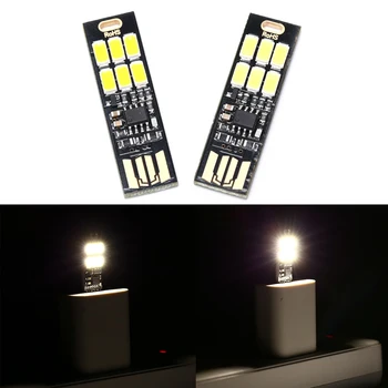 

1pcs 1W 5V Touch Dimmer Warm Light for Power Bank Computer Laptop USB 6 LED Lamp Mini Pocket Card USB Power 6 LED Keychain