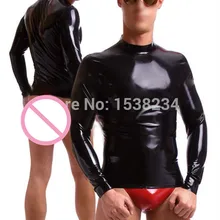 Латексные резиновые Топы латексные верхние задние молнии