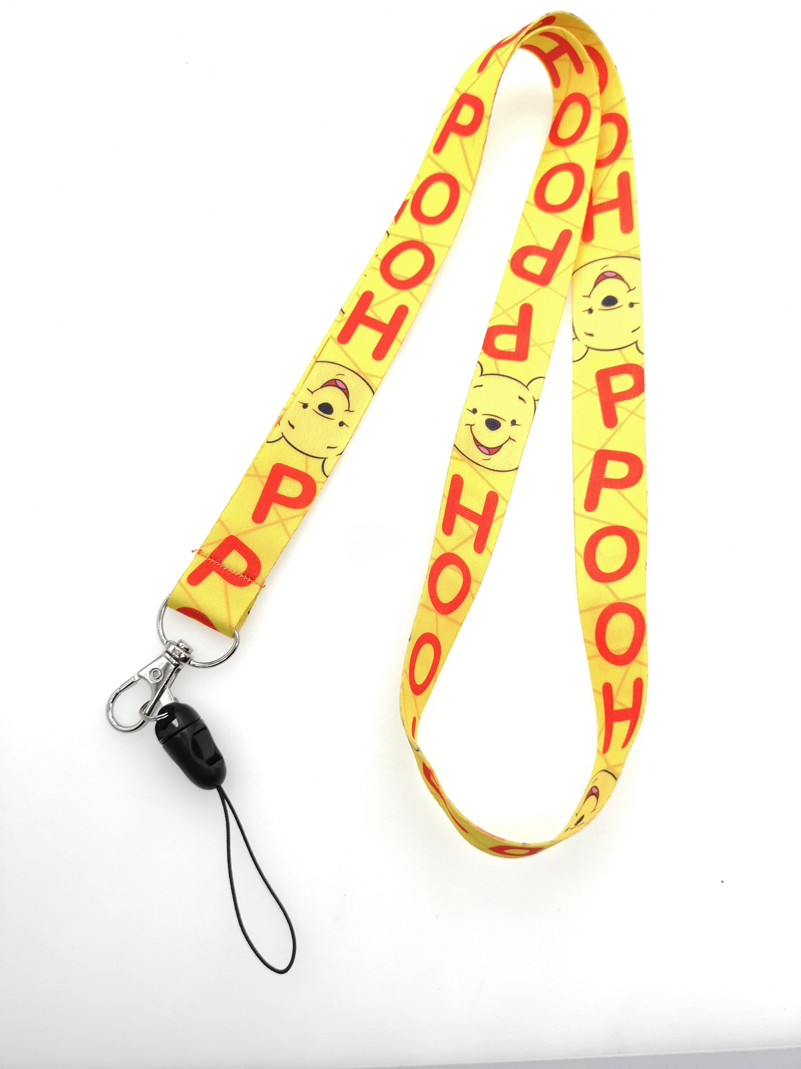 

New 10pcs/20pcs/30pcs/50pcs/100pcs cartoon yellow cute bear lanyard Neck Strap Lanyard Mobile Phone Key Chain ID Badge Key Chain