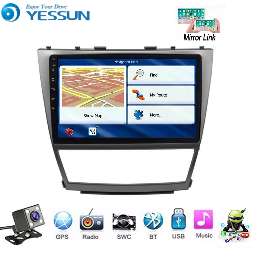 

YESSUN Car Android Multimedia Player For Toyota Camry 2007~2011 GPS Navigation Big Screen Mirror Link AUTO Radio Bluetooth