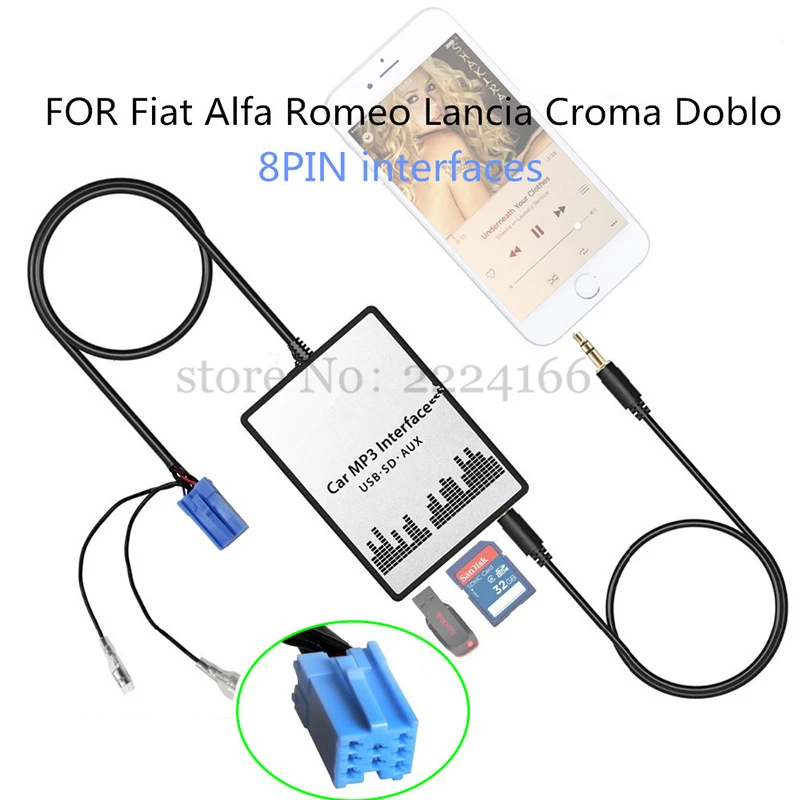 Новый USB SD AUX Автомобильный MP3 музыкальный плеер адаптеры CD машина замена для Fiat Alfa