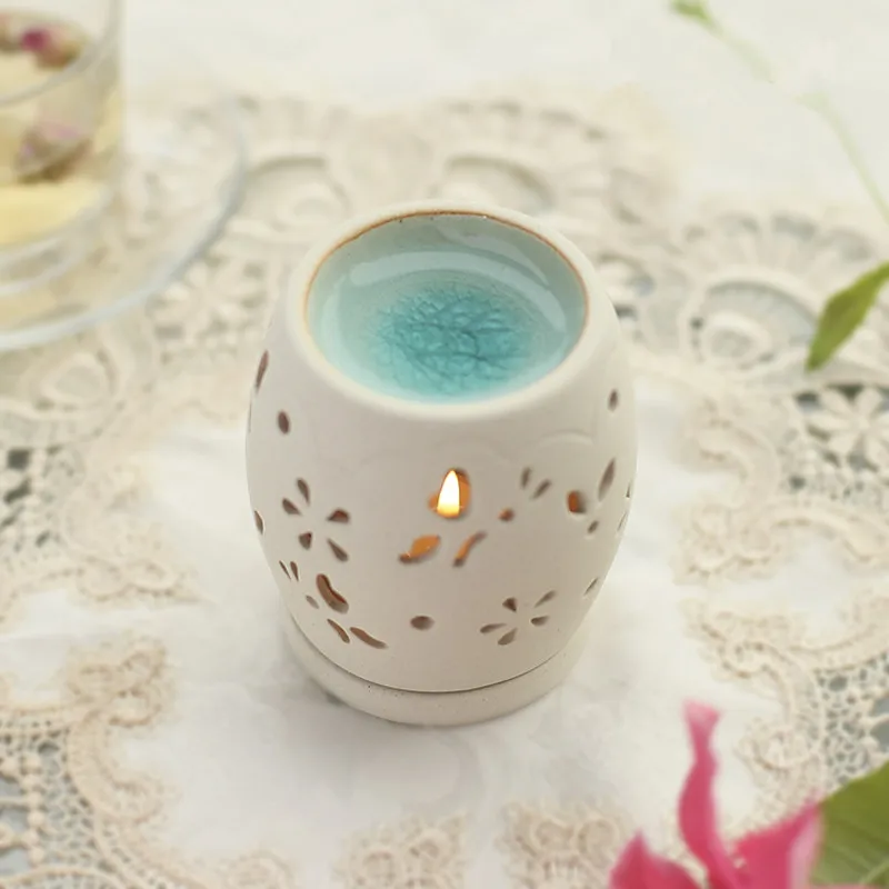 Small garden hollow ceramic / fragrance lamp / oil furnace vaporizer / light furnace dual/Gift