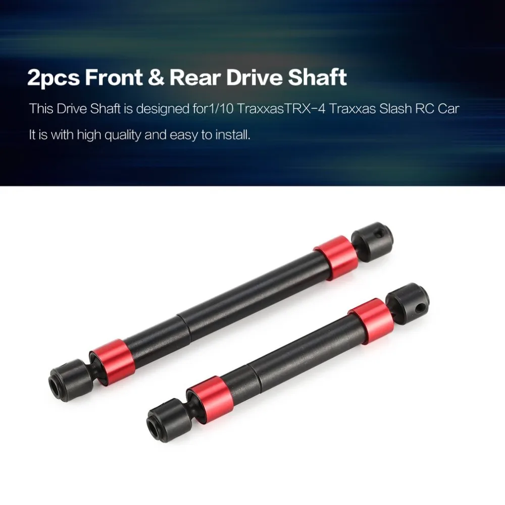 

2pcs Metal Front & Rear Drive Shaft Transmission for Traxxas TRX-4 RC Crawler Climbing Car Part Spare Parts Accessories