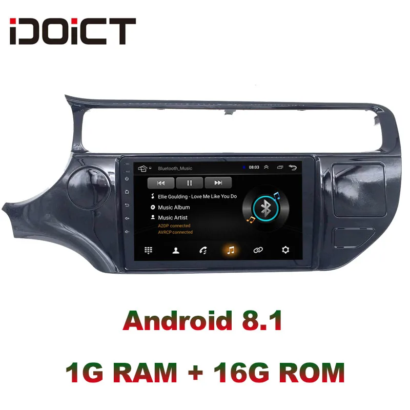 

IDOICT Android 8.1 Car DVD Player GPS Navigation Multimedia For KIA Rio 2012-2014 2015-2016 car stereo bluetooth