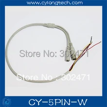 Free shipping 5 Pin(2P 2.0mm 3P 1.5mm) White/Black/Grey Cable for CCTV Camera