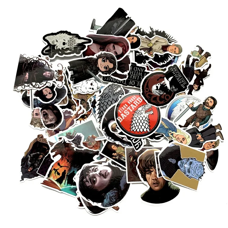 

61Pcs Game of Thrones PVC Stickers Suitcase Laptop Motorcycle Skateboard Luggage Decal Kids Figure Toy DIY Sticker