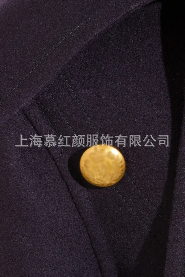 2018 New Full Turn-down Collar Double Breasted Slim Military Long overcoat Autumn Winter Fashion elegant warm women coat 1806