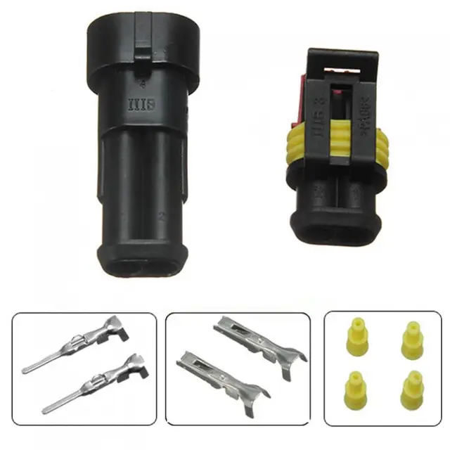 Best Offers 5pcs/lot 2 Pin Way Waterproof Electrical Connector Adapter Plug W/Wire AWG for Car Vehicle Motorcycles